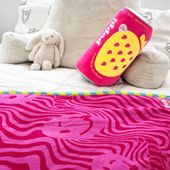 Poppi Dorm Throw Blanket Pink