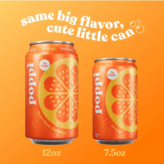 Poppi Orange Prebiotic Soda - 6pK/7.5 fl oz Mini Cans