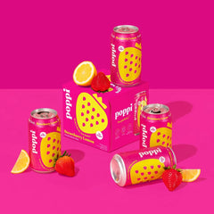 Poppi Strawberry Lemon Prebiotic Soda - 4pk/12 fl oz Poppi
