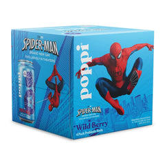 Poppi LTO Spiderman Wild Berry Soda - 12 fl oz/4pk