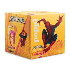 Poppi LTO Spiderman Lemonade Soda - 12 fl oz/4pk Cans
