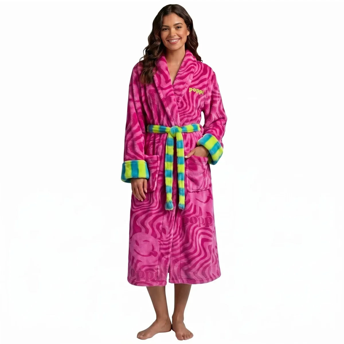 L/XL Poppi Dorm Bath Robe Pink