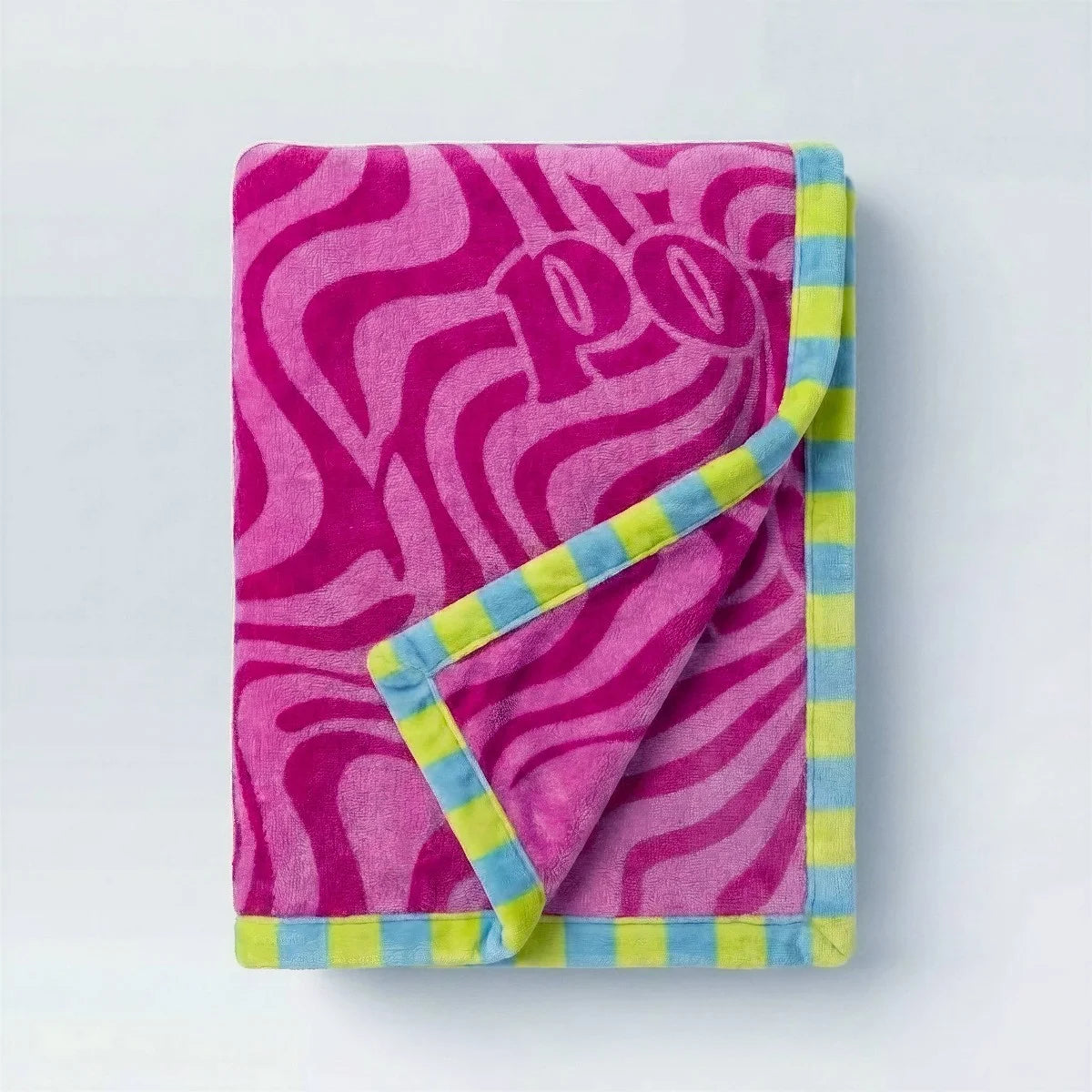Poppi Dorm Throw Blanket Pink