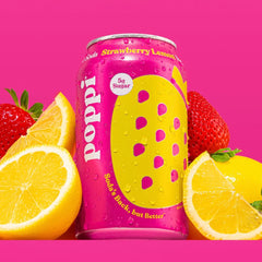 Poppi Strawberry Lemon Prebiotic Soda - 12 fl oz Can