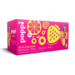Poppi Soda Essentials Variety Prebiotic Soda - 8pk/12 fl oz Cans