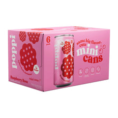 Poppi Raspberry Rose Prebiotic Soda - 6pK/7.5 fl oz Mini Cans